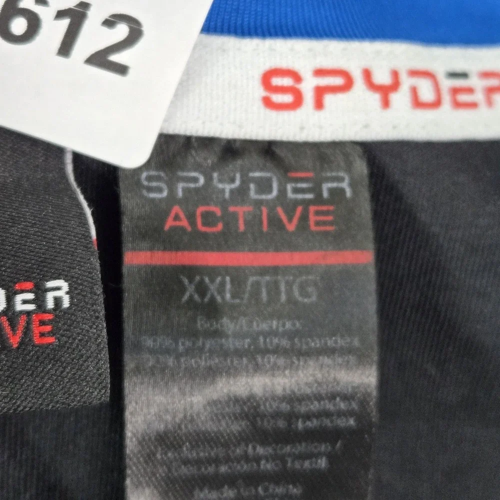 Spyder Men Shirt XXL Blue Spider Logo Embroidery Camouflage‎